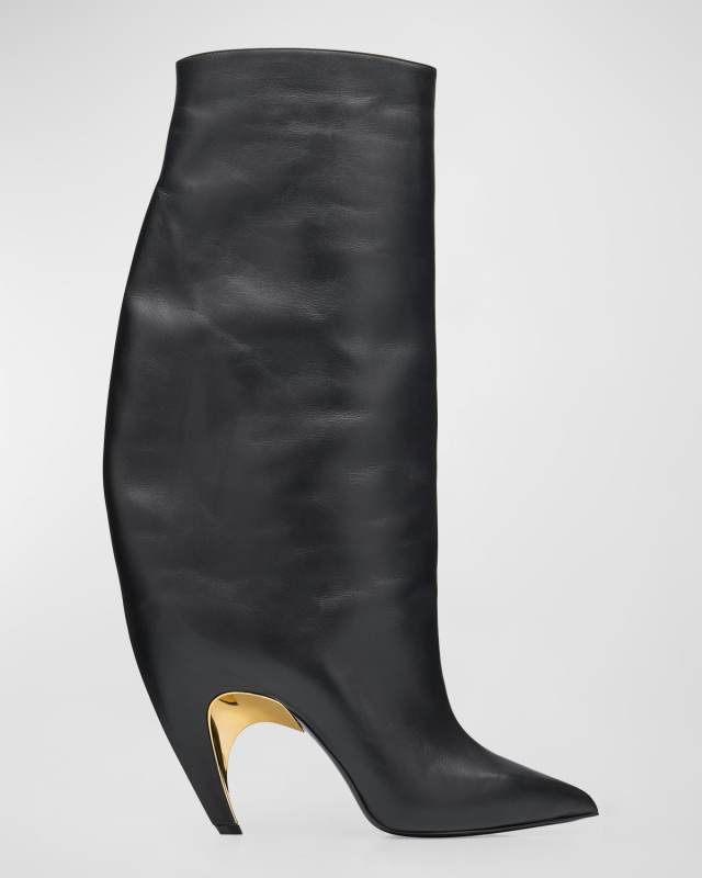 Armadillo Leather Over-The-Knee Boots